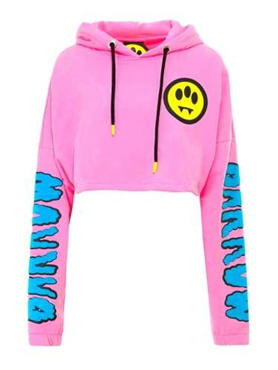 Shop Barrow Pink 'pride' Hooded Sweatshirt