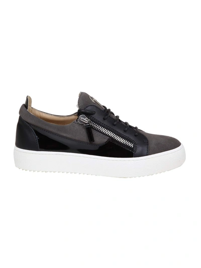 Shop Giuseppe Zanotti Black Leather Sneakers