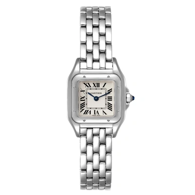 Shop Cartier Panthere Midsize 22mm Steel Ladies Watch Wspn0006 Box In Silver