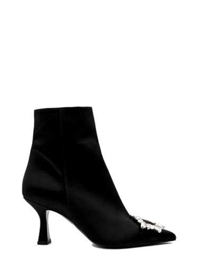 Shop Aldo Castagna Black Jewel Ankle Boot