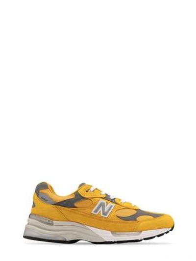 Shop New Balance Low '992' Yellow Sneakers