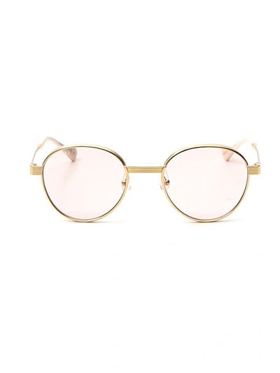 Shop Gucci Gold Metal Sunglasses