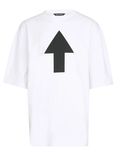 Shop Balenciaga Arrow Wi-fi T-shirt In White
