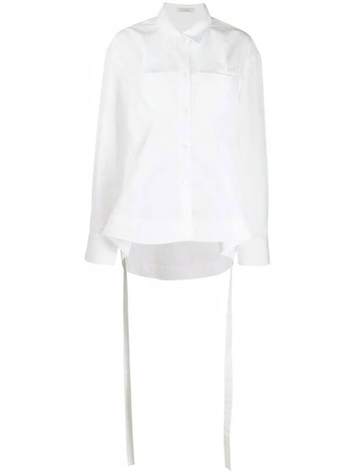 Shop Nina Ricci Peplum Hem Shirt In White