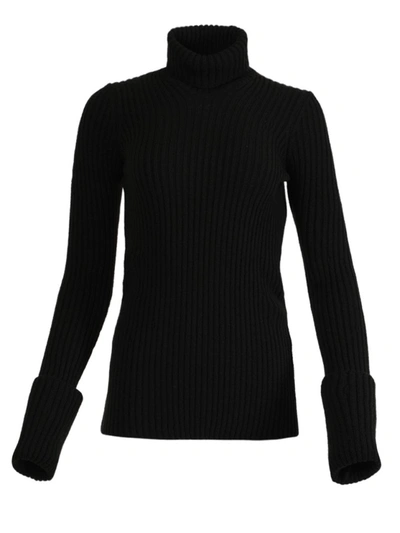 Shop Bottega Veneta Knit Turtleneck Top In Black