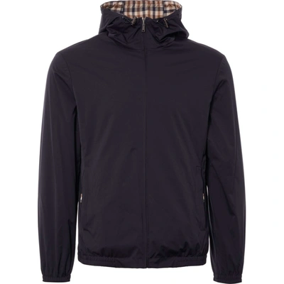 Aquascutum Tyne Hooded Reversible Blouson Navy In Blue | ModeSens