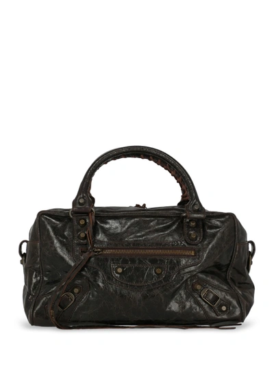 Shop Balenciaga Bag Leather In Black