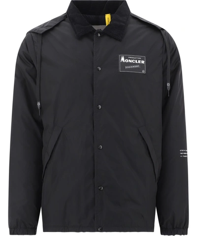 Shop Moncler Genius Kurn Black Nylon Outerwear Jacket