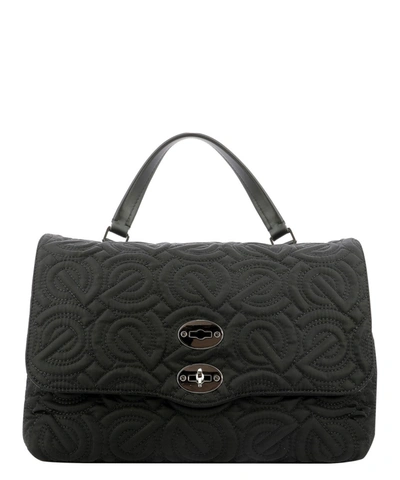 Shop Zanellato Postina M Aria Black Leather Handbag