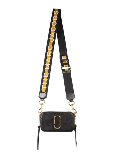Shop Marc Jacobs Snapshot Small Black Leather Shoulder Bag