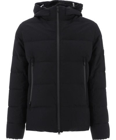 Shop Tatras Black Wool Outerwear Jacket