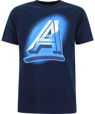 Shop Alltimers Blue Cotton T-shirt