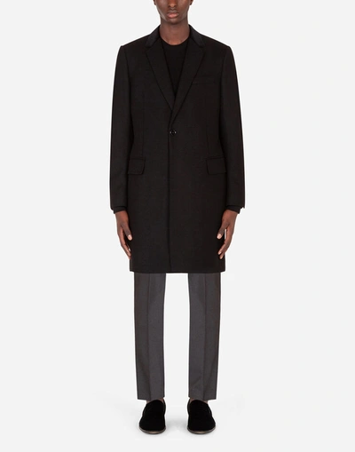 Shop Dolce & Gabbana Clothing - Wool And Cashmere Coat In Black