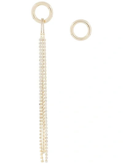 Shop Federica Tosi Carré Asymmetric Earrings In Gold