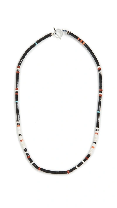 Shop Mikia Tube Stone Necklace In Jet