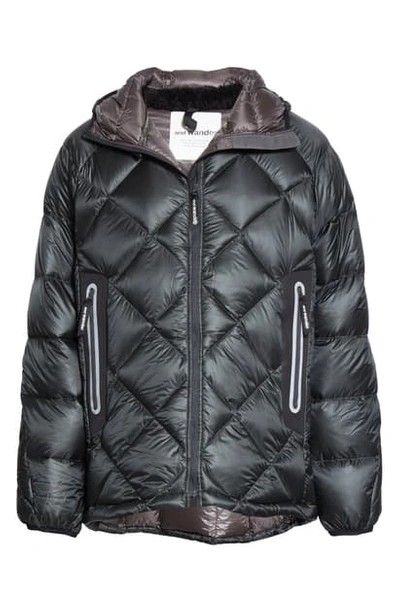 Shop And Wander Pertex Quantum Water Repellent Down Puffer Jacket In Black