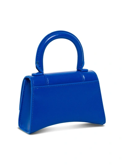 Shop Balenciaga Hourglass Mini Handbag In Blu