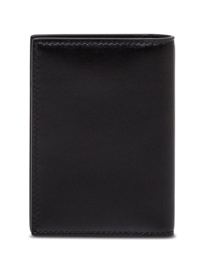 Shop Alexander Mcqueen Leather Wallet With Logo Print In Black