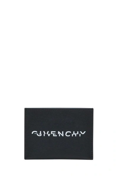 Shop Givenchy Logo Split Card Holder In Black
