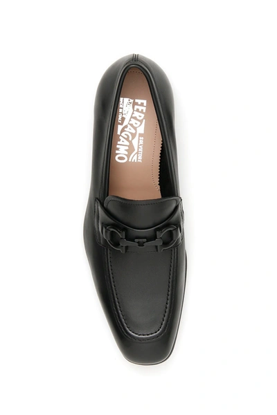 Shop Ferragamo Salvatore  Asten Loafers In Nero