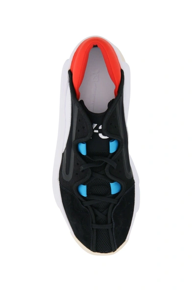 Shop Y-3 Hokori Ii Sneakers In Cblack Ecrtin Red