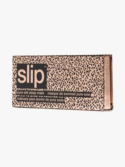 Shop Slip Pink Leopard Print Silk Eye Mask
