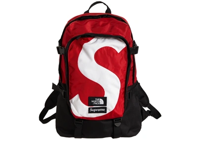 Pre-owned Supreme  The North Face S Logo Expedition Backpack Red