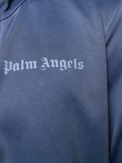 Shop Palm Angels Garment Dyed Track Jacket Blue