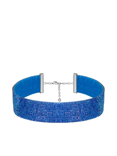 Shop Nué Charlotte Choker Collar In Cobalt Blue Cobalt Blue