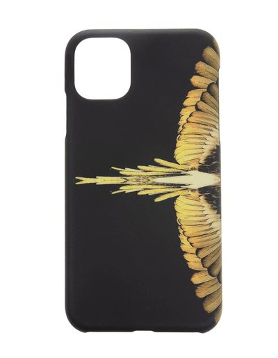 Shop Marcelo Burlon County Of Milan Black Iphone 11 Pro Max Case With Yellow Wings