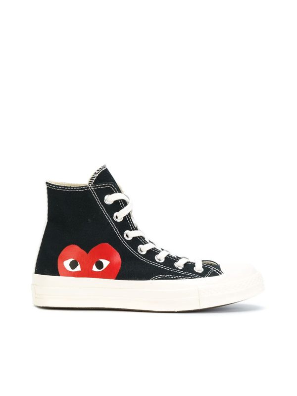 converse with red heart and eyes