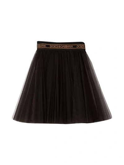 Shop Dolce & Gabbana Black Skirt In Ebano