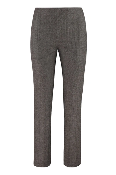 Shop Fendi Flannel And Cashmere Trousers In Grey