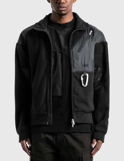Shop Heliot Emil Polar Fleece Jacket In Black