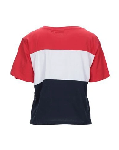 Fila Logo Cotton Jersey T-shirt In Red