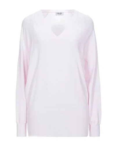 Shop Liu •jo Woman Sweater Light Pink Size M Viscose, Polyamide