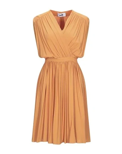 Shop Mauro Grifoni Knee-length Dresses In Apricot