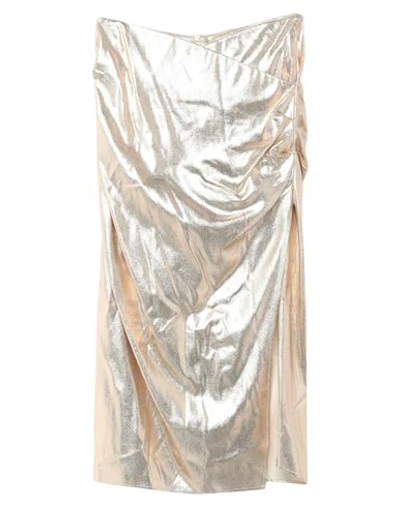 Shop Elisabetta Franchi Woman Midi Skirt Gold Size 10 Viscose