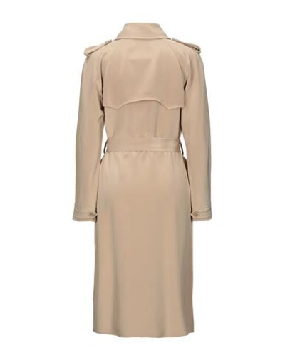 Shop Ralph Lauren Collection Woman Overcoat & Trench Coat Beige Size 12 Acetate, Viscose