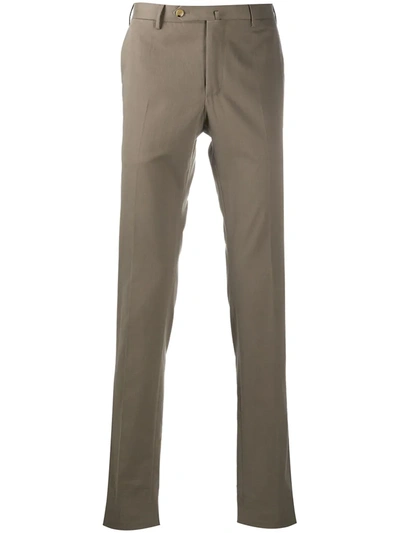 Shop Pt01 Straight Leg Chino Trousers In Neutrals
