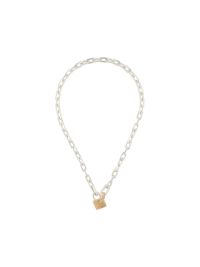 Shop Ambush Chain-link Padlock Pendant Necklace In Silver