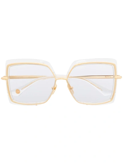 Shop Dita Eyewear Narcissus Square Sunglasses In Gold
