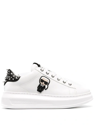 Shop Karl Lagerfeld Kapri K/ikonik Patch Chunky Sneakers In White