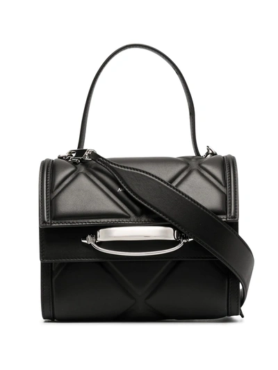 Shop Alexander Mcqueen Diamond-quilt Tote Bag In Black
