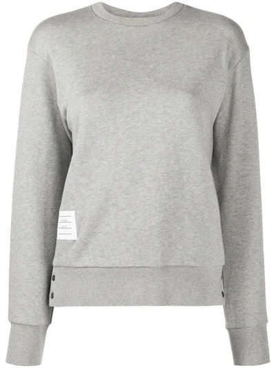 Thom Browne Grey Classic Loopback Crewneck Sweatshirt In Grey