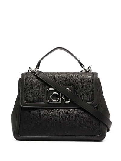 Shop Calvin Klein Ck Signature Hand Bag In Black