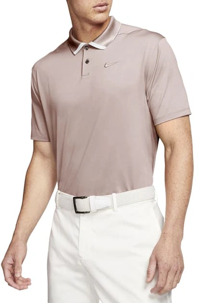 Shop Nike Vapor Dri-fit Short Sleeve Golf Polo In Barely Rose/black/barely Rose