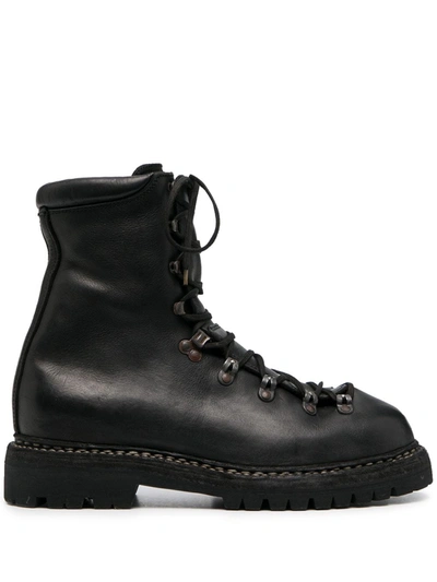 Shop Guidi Trekking Ankle Boots In Black