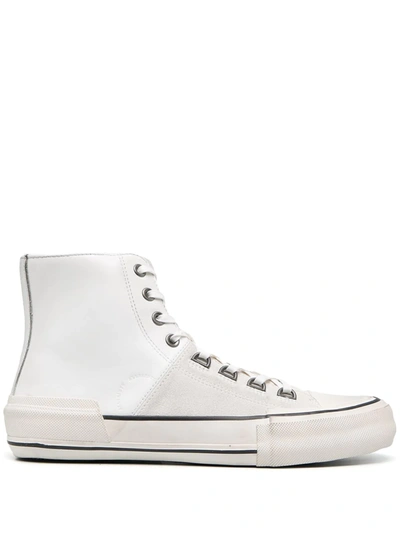 Shop Allsaints Waylan High-top Sneakers In White