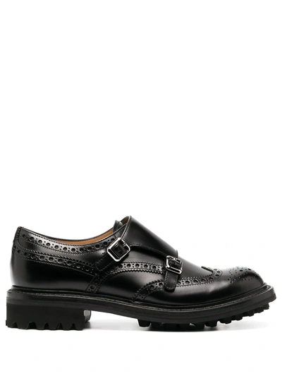 Shop Church's Double-monk Strap Brogues In Black